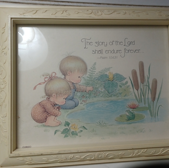 Vintage HomeCo DBGCI Psalms Bible Verses Framed Prints Nursery Children (10×10). - Picture 1 of 9